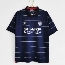 Manchester United 99/00 Away Dark Blue Soccer Jersey